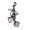Cool Black, variant on Golden Dice Keychain Pendant Portable Lucky Charm Multifunctional Bag Charm Key Ring Backpack Accessory