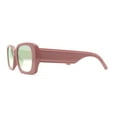 thumbnail image 3 of Minimal Color Mirror Mod Narrow Rectangle Plastic Sunglasses Pink Mirror, 3 of 4