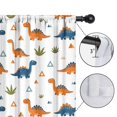 thumbnail image 4 of Blackout Kids Curtains,White Dinosaurs Geometric Plants Pattern Childrens Insulated Curtains Set Of 2,Bedroom Essentials,Toddler Room Decor 42"x54", 4 of 5