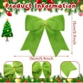 thumbnail image 3 of 12 Pcs Lime Christmas Bows Christmas Tree Decorations 5.9 Inch Faux Fur Xmas Bows for Xmas Tree Ornaments Wreath DIY Craft Gift Wrapping Holiday Wedding Party Decoration(Green), 3 of 7