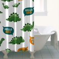 thumbnail image 4 of White Green Dinosaurs Speech Bubbles Pattern Shower Curtain 36"x72" ,Bathroom Decorative Shower Curtains Set with 12 Hooks,Modern Waterproof Washable Shower Curtain, 4 of 6
