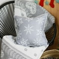 thumbnail image 3 of Decorative Christmas Snowflakes Single Throw Pillow Cover Square Red, 3 of 5