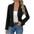thumbnail image 2 of Hvyesh Women's Casual Stretchy Knit Blazer,Lightweight Slim Fit Jackets Long Sleeve Business Suit with Pockets, 2 of 5