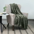 thumbnail image 2 of Martex Easy Living Rune All Olive Throw, 2 of 4