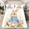thumbnail image 2 of Erosebridal Cartoon Rabbit Sheet Set Full, Flower Bedding Sets Full Size, Cute Animal Bedroom Decor, 4-Piece, 2 of 7