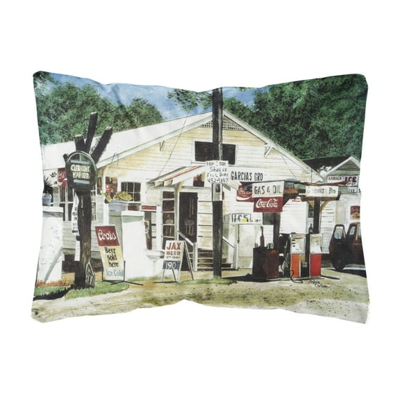 Carolines Treasures 8130PW1216 Garcias Grocery Canvas Fabric Decorative Pillow 12H x16W multicolor
