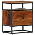 thumbnail image 4 of vidaXL Bedside Cabinet 15.7"x11.8"x19.7" Solid Reclaimed Wood and Steel, 4 of 12