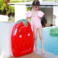 thumbnail image 4 of Fila Flotante De Niños Flotadores inflables para piscina, patrón de frutas portátil, juguetes de agua para nadar (fresa), 4 of 7
