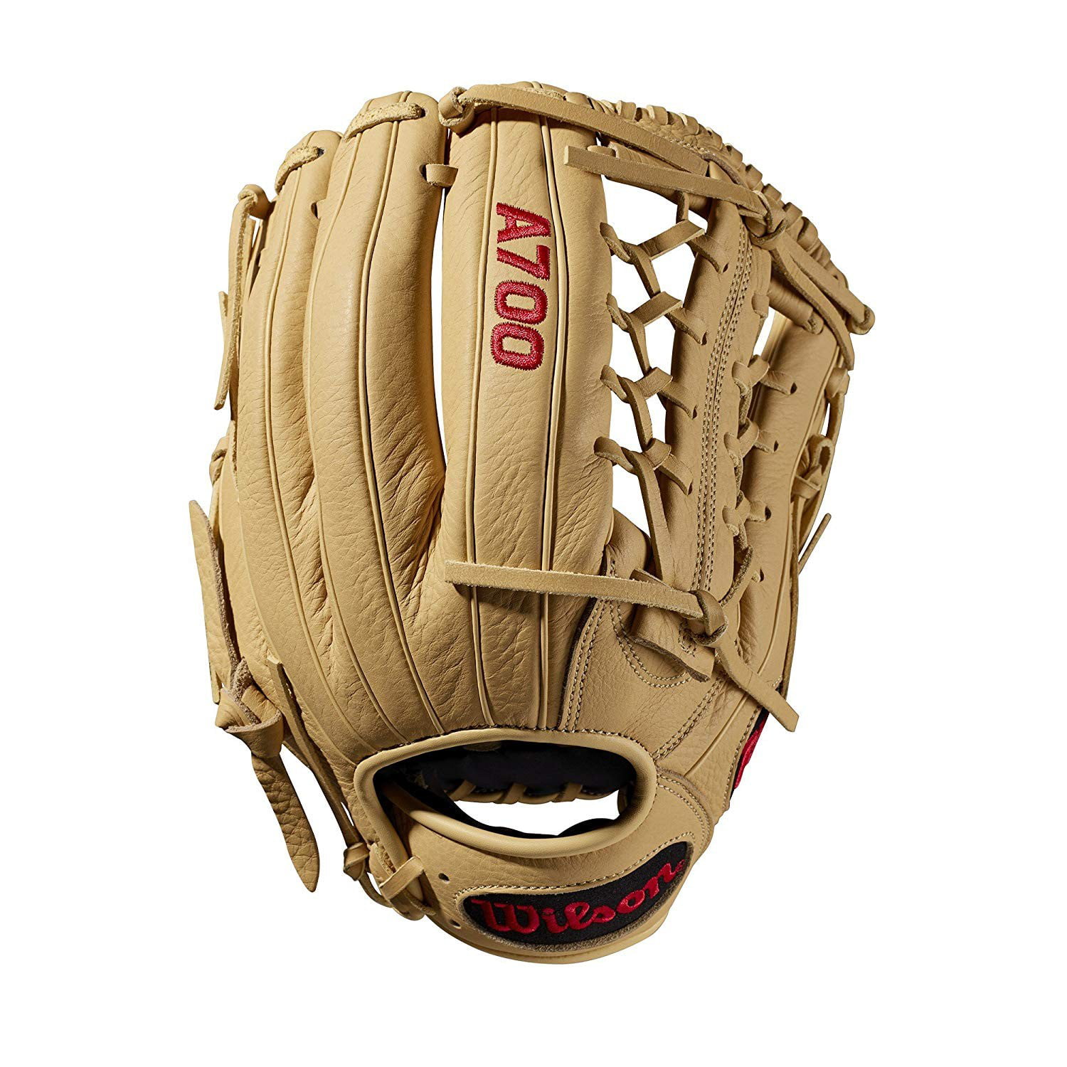 Wilson A350 LEATHER 11.5" Baseball GLOVE Right Hand Thrower Tan Red 