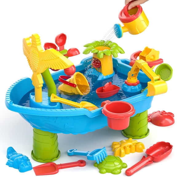Lucky Doug Water Table for Toddlers Ages 18m , Kids Outdoor Play Toys - Water Table
