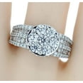 thumbnail image 2 of 14K White Gold Round Cluster Engagement Ring Large 2.50ctw Diamonds, 2 of 3