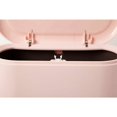 thumbnail image 2 of Compact Design Modern Waste Basket, Light Pink, Desktop Organizer for Office, Home, Press Top Lid for Easy Disposal, Durable Plastic, 2 of 5