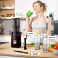 thumbnail image 2 of Sunmaki Cold Press Juicer, 5.25" Wide Feed Chute Juice Extractor Machine 160W, High Juice Yield, Slow Masticating Juicer for Whole Vegetables & Fruits, Black, 2 of 11