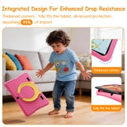 10.1 Android 15 Kids Tablet, Google Kids Space,Parent Control,6GB+64GB & Dual Camera Tablet for Kid, 6000mAh Child Education Tablet with WiFi(Pink)