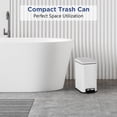 thumbnail image 5 of 5 L / 1.3 Gallon Trash Can with Lid,Step Pedal Trash Bin Slim Trash Can Stainless Steel Garbage Can with Removable Inner Bucket for Small Spaces, White (2 Pack), 5 of 9