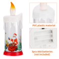 thumbnail image 3 of Lámpara De Vela De Simulación Con Patrones De Muñeco De Nieve / Papá Noel Modelado De Simulación Eléctrica Luz De Vela Atmósfera Alimentada Por Batería Lámpara Led Para Festival De Navidad Advancent HA027483-03, 3 of 7