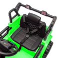 thumbnail image 6 of Xuanlur 12 Volt Ride on Toys for Toddlers w/Remote Control, Electric Ride on Truck Car w/Reflective Stickers, Front Anti-Collision Bar Design, LED Headlights, Bluetooth, 3 Speeds, Green, 6 of 7