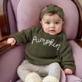 thumbnail image 4 of KPOPLK Baby Toddler Kids Girl Sweaters Long Sleeve Letter Embroidery Knit Pullover Toddler Tops 6 9 12 18 24 Months 2T 3T 4T,Size 6-9 Months, 4 of 6