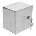 thumbnail image 4 of KAKOWELY Metal Outlet Box Protective Outlet Box Outdoor Socket Box Stainless Steel Socket Box with Lock,4.84"X4.84"X3.74", 4 of 5