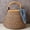 Navy Blue, variant on African Wicker Basket, Checkered, 16 Inch Wide (NavyBlue)