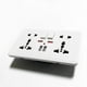 thumbnail image 3 of USB Wall Power Socket with LED Indicator, 5-Port EU Standard White Universal Electrical Outlet, 3 of 5