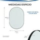 thumbnail image 3 of Espejo Ovalado 60X80CM CON Marco DE Aluminio Negro Mate Gravita, 3 of 5