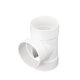 thumbnail image 1 of Conector de drenaje blanco PVC S&D Tee de 4 pulgadas NDS, 1 of 7