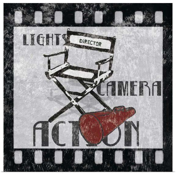 Great BIG Canvas | Rolled Poster Print entitled Lights Camera Action
