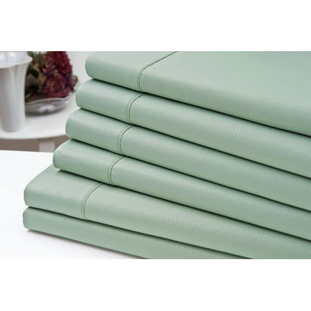 Greek Key Sheets - Signature Collection Greek Key 6 Piece Embossed Sheet Set
