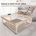 thumbnail image 6 of Teler Baby Play Mat for Floor, 1.3" Thick Foam 47"×47" Playmat, Ultra-Soft Plush Feel & Non-Slip Backing Safe for Infants, Toddlers Crawling, Brown, 6 of 10