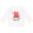 thumbnail image 2 of Inktastic My Great Grandma Loves Me Bear and Hearts Toddler Sweatshirt, 2 of 4