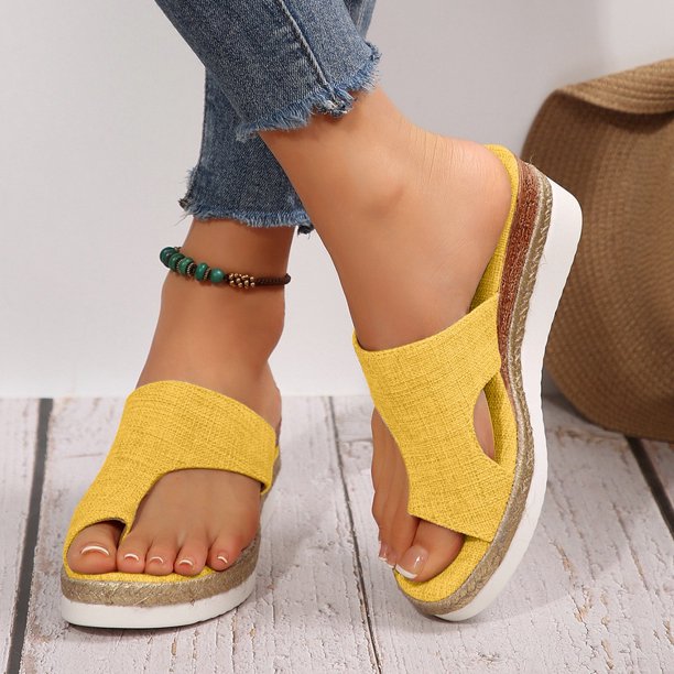 MKLEKYY Sandalias para Dama, Informales, de Suela Gruesa, de Tacón Medio, Cómodas, para Playa, para Verano