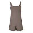 thumbnail image 5 of Combinaisons pour Femmes Été Décontracté Combishort Bretelles Réglables Salopettes Jambes Larges Combishort avec Poches, 5 of 5