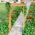thumbnail image 4 of Wooden Arbor for Garden Backyard, Wedding Ceremony Arch, Wood Trellis for Climbing Plants, Outdoor Pergola Decor, 4 of 9