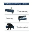 thumbnail image 4 of Sophia & William Storage Ottoman Bench 46.5 inches Large Storage Bench with Removable Wooden Legs Shoe Changing Stool for Living Room Bedroom,Blue, 4 of 9