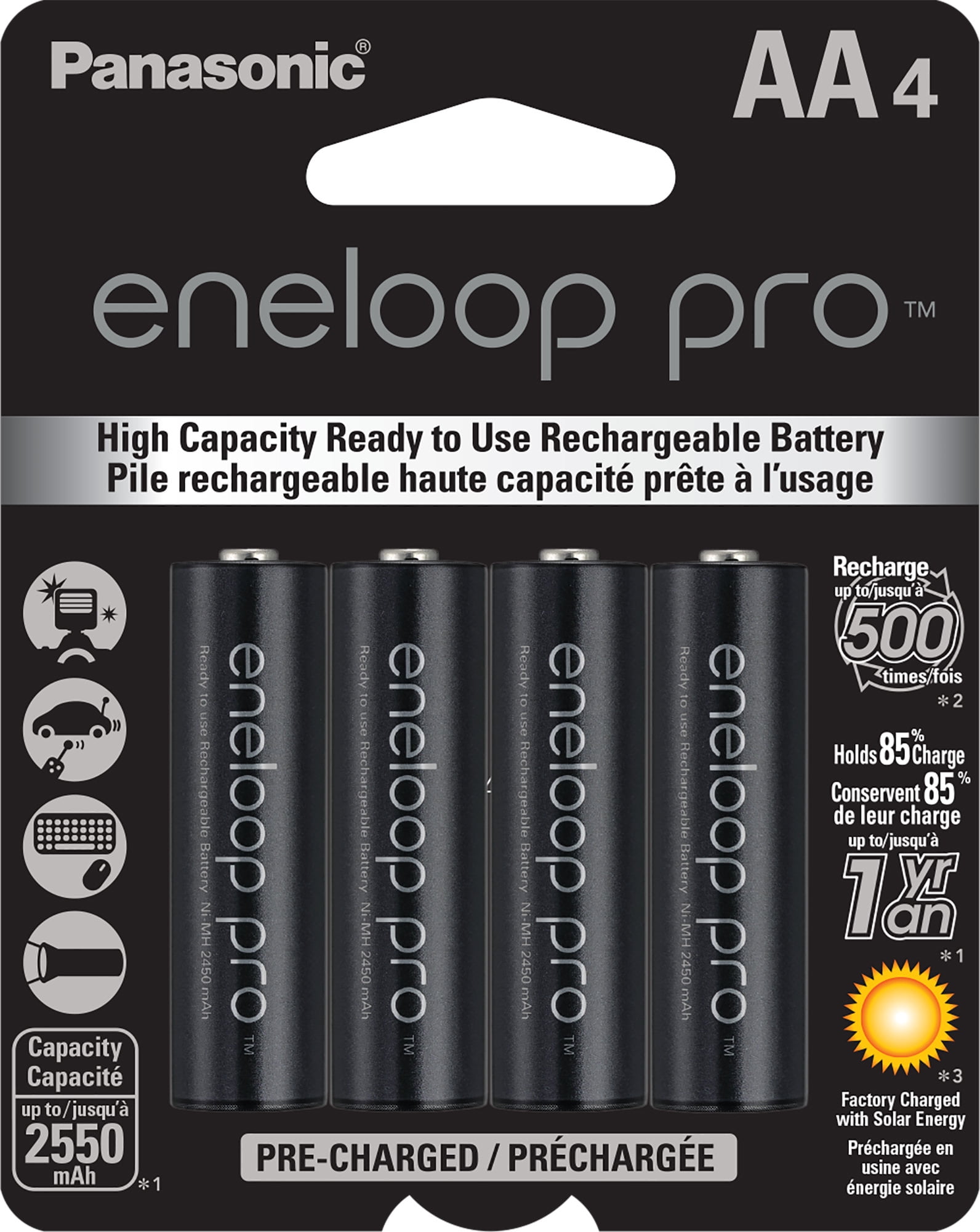 16 Pack Panasonic eneloop BK-3MCCA16FA Pre-Charged AA Rechargeable Batteries 
