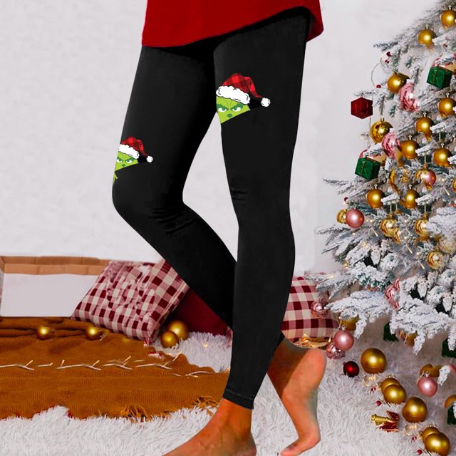 MKLEKYY Leggings deportivos con estampado navideño para mujer, leggings de yoga para fitness (estilo 3)