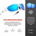 thumbnail image 7 of Sport Wrap Around Polarized Sunglasses for Men Women Running Driving Fishing UV400 Sun Glasses, 7 of 7