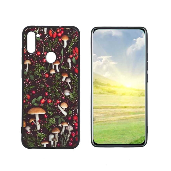 Mushroom-Woodland-4 Phone Case, Degined for Samsung Galaxy A11 Case Men Women, Flexible Silicone Shockproof Case for Samsung Galaxy A11