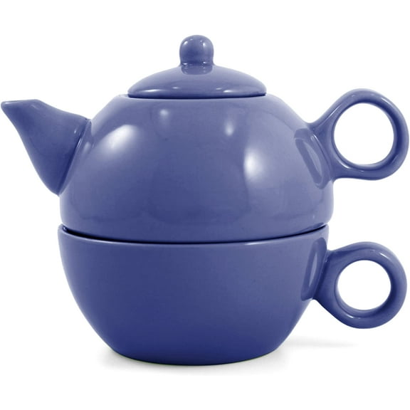 Metropolitan Tea Blue Ceramic Tea For Me Pot