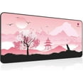 thumbnail image 1 of Extended Gaming Mouse Pad, Large XXL Mouse Mat with Stitched Edge, Pink Desk Mat for Computer Keyboard, Laptop & PC, Non-Slip Natural Rubber Base…, 1 of 5
