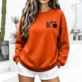 thumbnail image 7 of Frostluinai Women's Halloween Sweatshirt Pumpkin Season Fall Shirt Cozy Soft Print Sweater Crewneck Long Sleeve Thanksgiving Casual Atumn Outdoor Wear S-XXL, 7 of 7