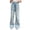 Light Blue, variant on LRen Girls Ruffle Jeans Bell Bottom Flare Pants Size 10/12,Girls Denim Flared Pants Summer Lightweight Stretchy Casual Jeans for Kids Fashionable Wide Leg Trousers