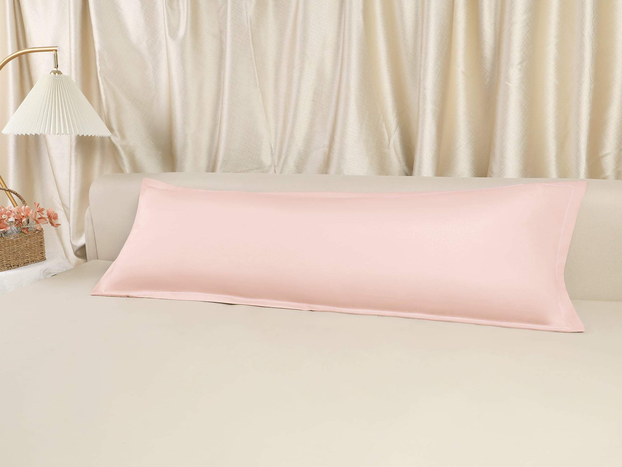 Unique Bargains 1 Pcs Pillow Cases Breathable Cooling Pillow Covers Camel 20"x48"