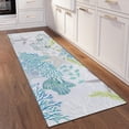 thumbnail image 2 of Addison Rugs Indoor/ Outdoor Surfside Coral Reef Washable Rug New Aqua - 2'3" x 7'6", 2 of 5