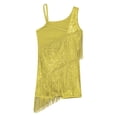 thumbnail image 4 of Sywiyi Girls Shiny Diamonds Tassel Fringe Latin Jazz Dance Dress Salsa Samba Rumba Cha Cha Tango Gold 12, 4 of 5