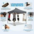 thumbnail image 4 of SANOPY Heavy Duty 10'x 10' Pop up Canopy, Instant Commercial Tent for Party with Coffee Upgraded Hexagonal Bracket, Waterproof Outdoor Party Tent 4 Removable Sidewalls, Gray, 4 of 8