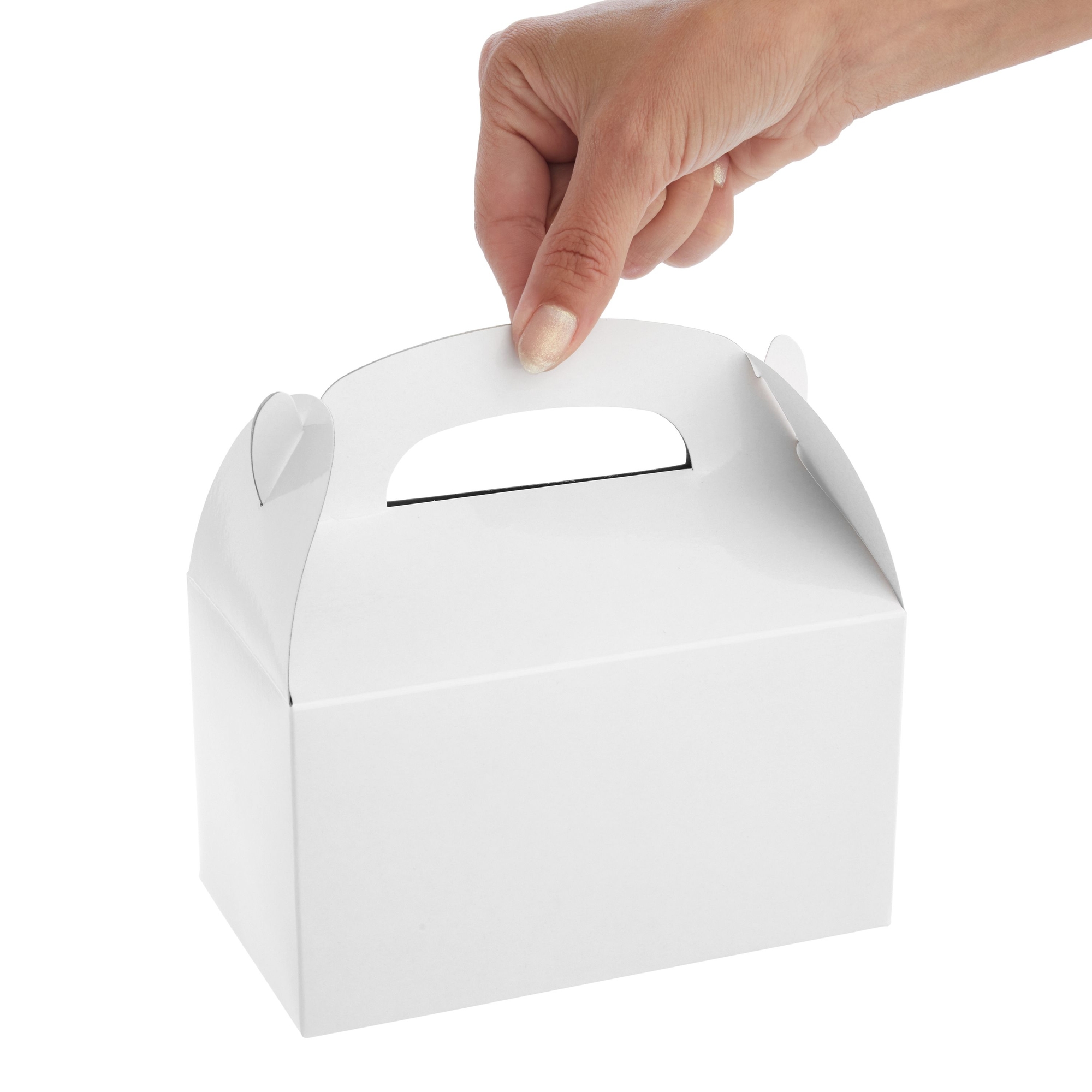 KUPOO 24pcs Cardboard Gable Boxes With Handles