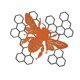thumbnail image 2 of Adorno Decorativo Esculturas Bumble de Hierro Forjado para Jardín y Pared Naranja, 2 of 6