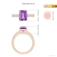 thumbnail image 4 of ANGARA Natural 2.2 Ct. Amethyst with Diamond Classic Ring in 14K Rose Gold for Women (Ring Size: 4), 4 of 9